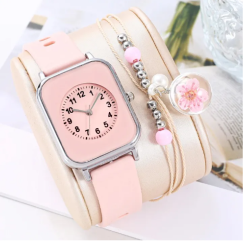 2Pcs Ladies Fashion Trend Digital Watch