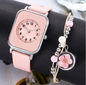 2Pcs Ladies Fashion Trend Digital Watch