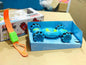 Stand racing car